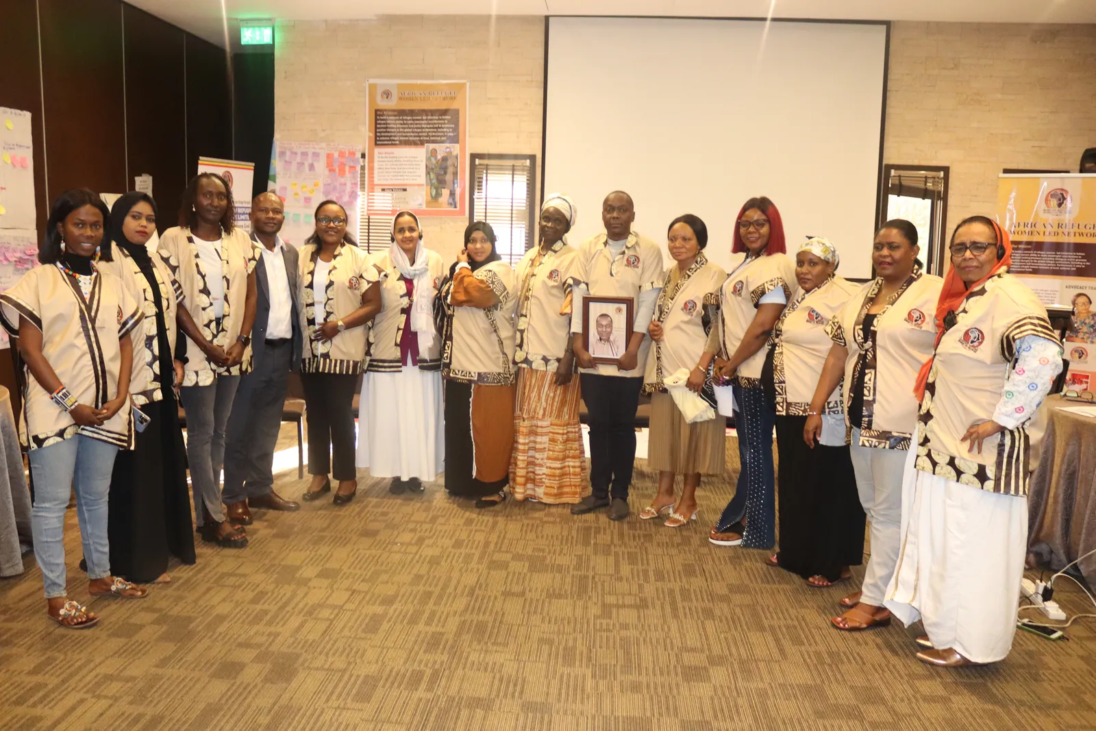The participants of the advocacy training standing together in Nairobi
