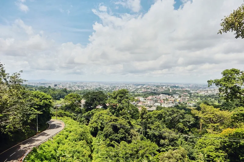 Yaoundé seen from the green hills above the city